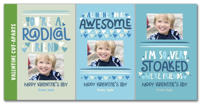 Personalized Kids Classroom Valentines Day Cards