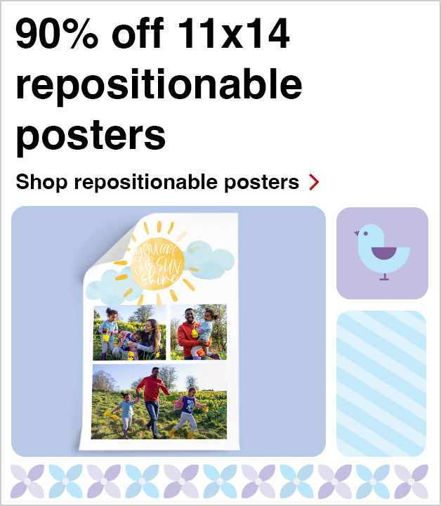 90% off 11x14 Repositionable Poster