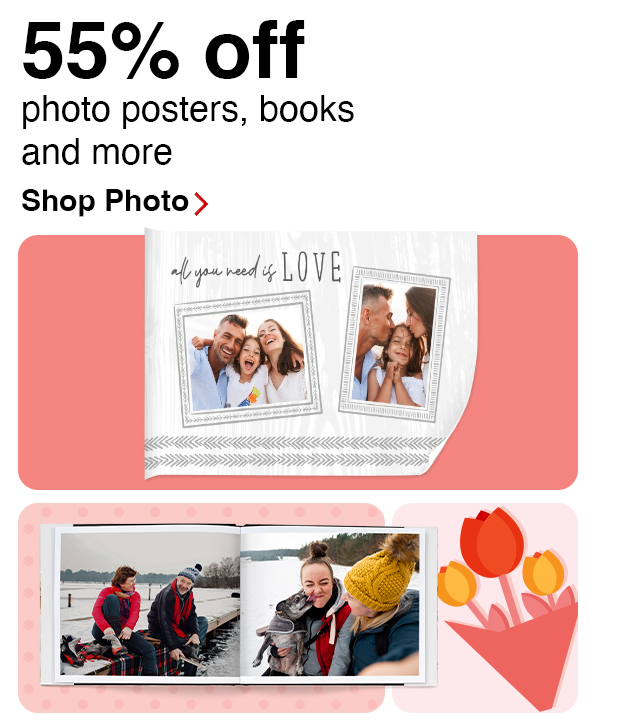 55% off Posters, Cards, Photo Books, Wall Décor, and Gifts