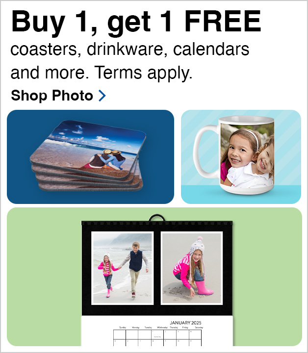 BOGO Free Enlargements, Collage, Wallets, Mini Prints, Posters, Photo Books, Gifts, Calendars