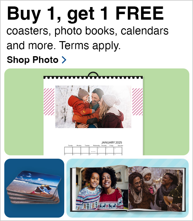 BOGO Free Enlargements, Collage, Wallet, Mini Prints, Posters, Photo Books, Gifts, Calendars