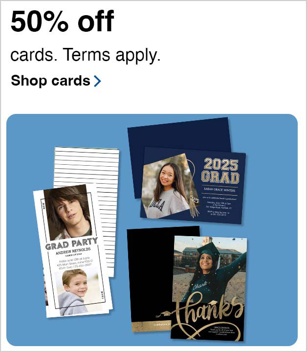 50% off Cards 