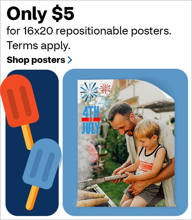 $5 16x20 Repositionable Posters
