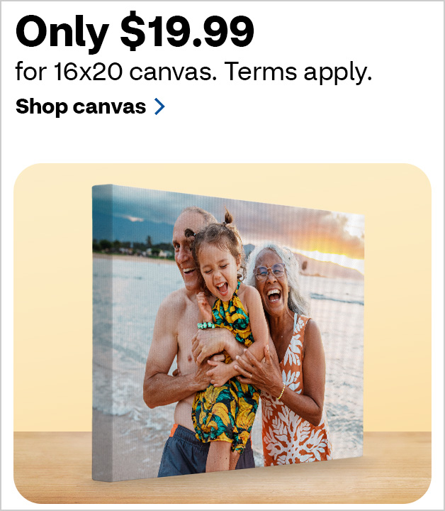 $19.99 16x20 Same Day Canvas 