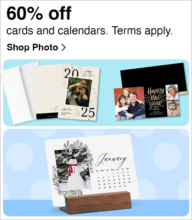 60% off Cards and Calendars