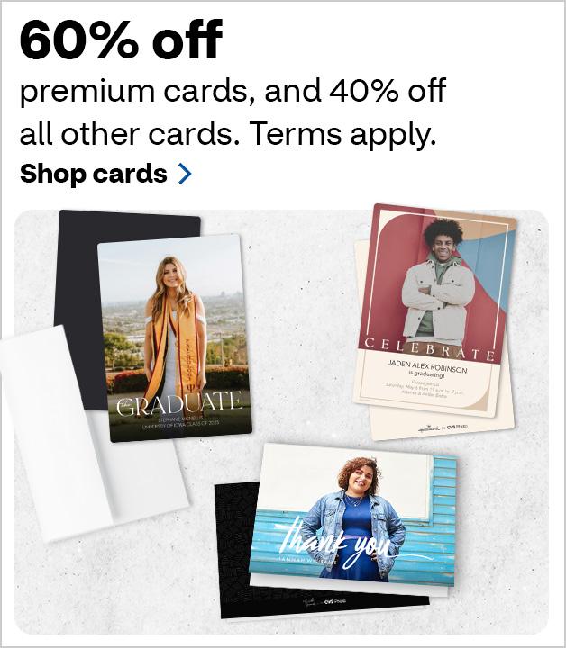 40% off Photo Cards + 60% off Premium Cards
