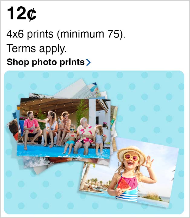 12¢ 4x6 Prints (min. 75)