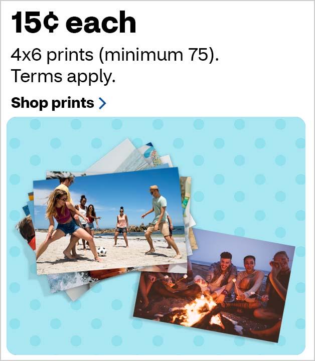 15¢ 4x6 Prints (min. 75)