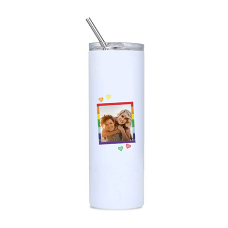 20 oz. Travel Tumbler w/ Stainless Straw