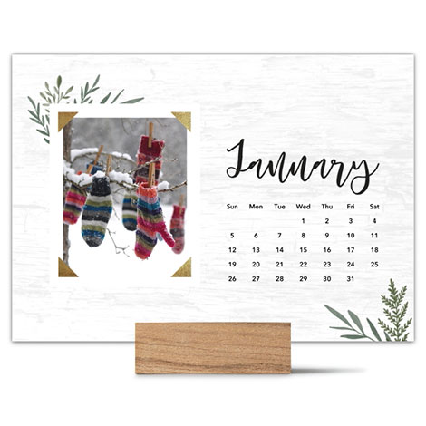 5x7 Wood Block Calendar